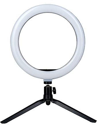 10 inch LED Ring Light with Tripod Stand and Phone Holder – USB Dimmable Tiktok Beauty Vlogging Video Light ring – Ringlight for Phones Laptop – YouTube Tik Tok Make Up Vlog Lighting