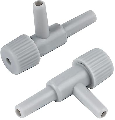 Pawfly Aquarium Air Control Valves Single Way Plastic Air Regulators for Aquarium Air Pump Fish Tank Air Flow Control Valves for 3/16 ID Airline Tubing Adjustable Hose Connectors, 20 Pack