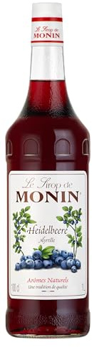 MONIN Sirup Heidelbeere 1,0 l | Heidelbeergeschmack ohne künstliche Zusätze - für Cocktails, Limonaden, Mocktails und fruchtige Desserts