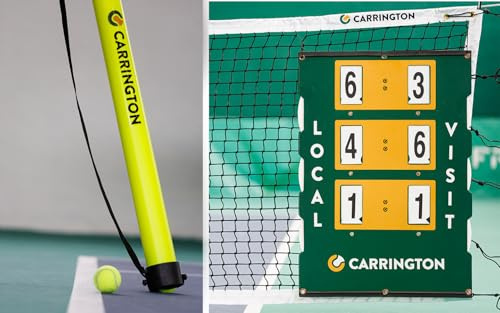 Carrington - Kit Accessoire de Tennis - 3 Tableaux de Scores PVC + 3 Tubes ramasse-Balle PVC (15 balles)
