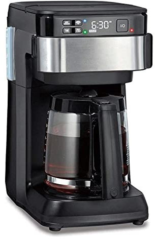 NoaLED Cafeteras Cafetera Inteligente, Programable, Capacidad para 12 Tazas, Negra Y De Acero Inoxidable