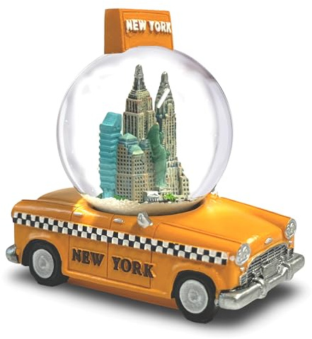 City-Souvenirs Mini NYC Taxi Schneekugel (2,5 Zoll), Gelb