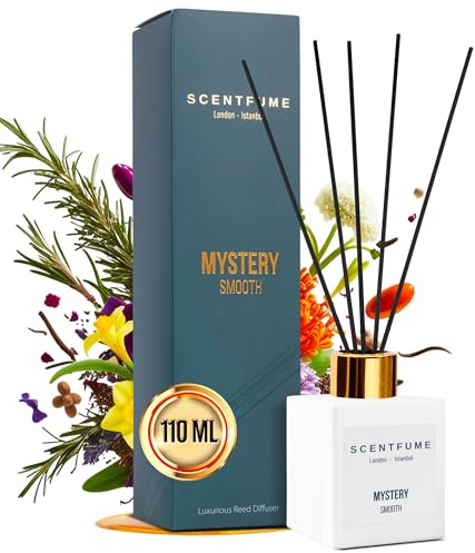 Scentfume® Raumdüfte | 110 ml | Diffusor mit Stäbchen, angenehmer Raumduft mit | Bergamotte - Zeder - Ylang Ylang - Patschuli | Lang anhaltender Duft für jedes Zimmer, für eine frische Atmosphäre