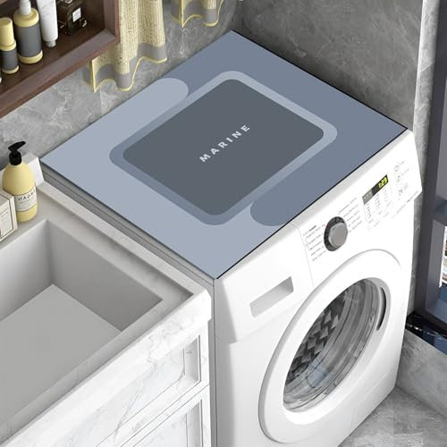 YeahBoom Housse de Machine à Laver,60x60 cm Tapis de Protection Antidérapant pour Dessus de Machine à Laver,pour Machine à Laver,Sèche-Linge,Cuisines,Salles de Bains,Camping Cars