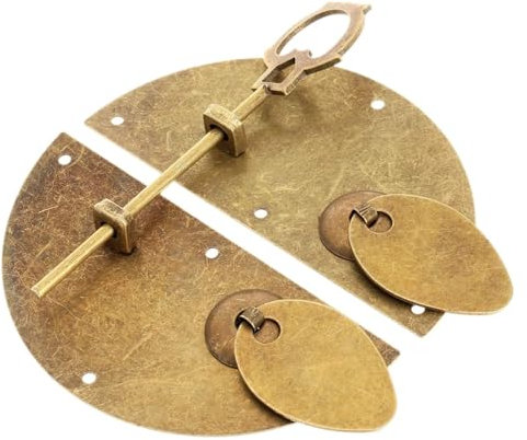 FEFEF Ringgriff aus antikem Messing, Türklopfer, Möbelgriff aus Messing, Möbelbeschläge, Türklopfer, Vintage-Schloss for Schrank, Schrank, Schublade