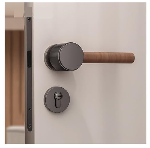 Serrure de porte de chambre de style chinois, serrure de porte de chambre à coucher fendue, serrure de porte magnétique intérieure en bois, serrure de porte silencieuse en bois for chambre à coucher(7