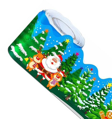 XANHOY 59ft Bulletin Board Border Trim, Festival Themed Border Trim Notice Board Border Trim for Chalkboard Decoration