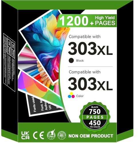 SUNPRINTZ 303 XL Druckerpatronen Schwarz und Farbe, für 303XL Druckerpatronen, für HP 303XL für HP Envy Inspire 7200e 7220e 7900e 7920e,für Envy Photo 6200 6230 7800,für Tango X Smart Drucker