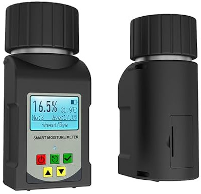HygromèTre, Humidimètre intelligent for 25 types de céréales Testeur d'humidité Maïs Blé Haricot Graine d'arachide Hygromètre Humidimètre for céréales,Mesures Précises et Rapides
