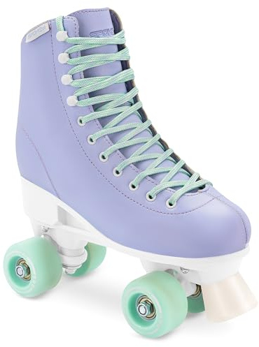 Patines clásicos retro para mujer | Tamaño ajustable | Rodamientos ABEC7 | Niñas Lila Turquesa Patines clásicos en línea | SPOKEY Queenie (31-34)