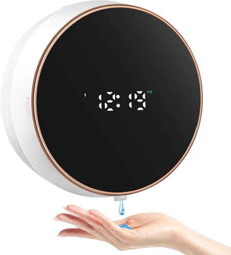 Automatic Soap Dispenser Wall Mounting with Sensor No Touch Automatic Electric Plastic Soap Dispenser for Bathroom, Kitchen, Office White