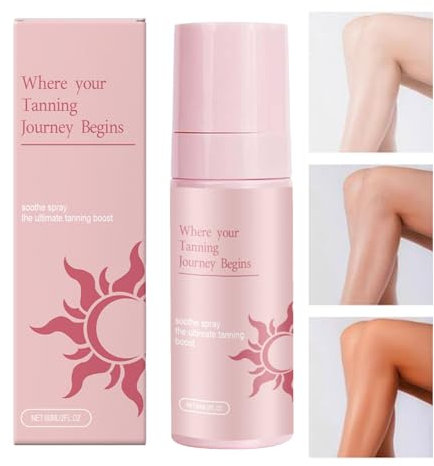 Spray Autobronzant Sans Soleil,Spray Autobronzant pour Plage - Brume Bronzante 60ml Résistante à l'Eau & Instantanée, Teint Naturel pour Visage et Corps - Idéal Plage & Voyages