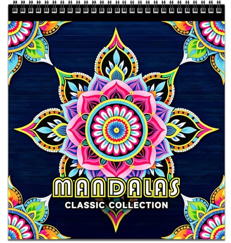 FUN LAVIE Mandala Malbuch für Erwachsene - 32 Entspannende Mandala Designs, Anti-Stress Ausmalbuch für Erwachsene mit Spiralbindung, Achtsamkeit & Stressabbau – Perfekt für Entspannung