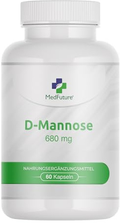 D-Mannose 680 mg pro Kapsel – 60 D-Mannose Kapseln – 2040 mg reine D Mannose pro Tagesportion – Hochdosierte D-Mannose – Nahrungsergänzungsmittel ohne Zusatzstoffe