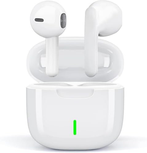 Wireless Earbuds, Bluetooth 5.3 Headphones In Ear with ENC Noise Cancelling Deep Bass Mic, 50H Bluetooth Earphones, Ear Buds Headphones IP8 Waterproof Touch Control for iPhone/Android/Samsung