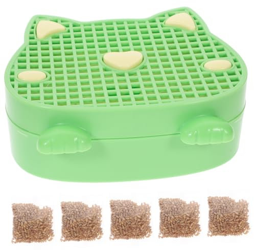 Hemobllo Planta para Gatos Jardinera Hidropónica Práctica Caja De Césped para Mascotas