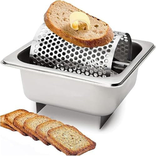 Butterroller Streuer, Edelstahl Rotary Butterstreuer für gleichmäßiges Verteilen, Leicht zu reinigen, Große Kapazität für Küchen und Geschäfte