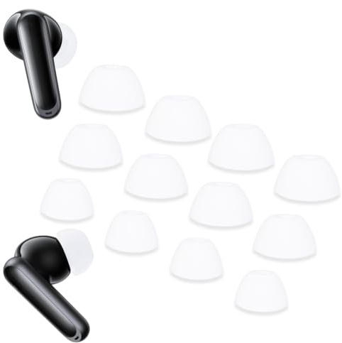 Aiivioll 6 Pairs Silicone Ear Tips for Anker Soundcore P40i, S/M/L 3 Sizes | White, Soft Rubber Flexible Eartips Replacement, Earplug Gel Skin Cover Accessories