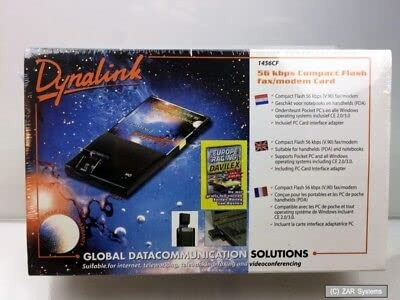 Dynalink 1456CF CF COMPACT FLASH 56K Modem Karte, Card + PCMCIA Adapter, NEU