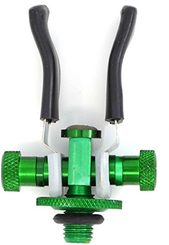 Phoxinus - Supporto reggicanne in alluminio anodizzato, regolabile, per adattarsi a quasi tutte le canne, poggia canne da pesca, picchetti, ecc., ideale per carpfishing, pesca al pesce bianco, match fishing, ecc., Green