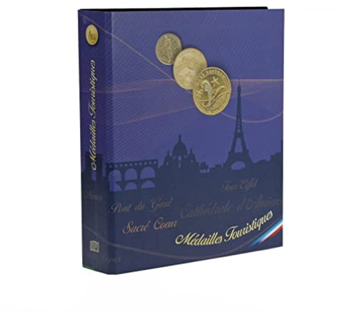 SAFE Album pour Médailes Souvenir avec 4 Feuilles pour 60 médailles | avec mécanisme stable à 4 anneaux