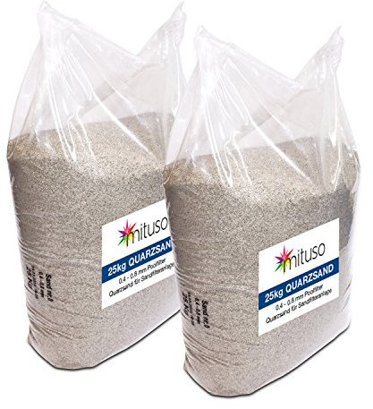 Streusand 2x 25Kg Quarz-Sand 0,4-0,8 mm Körnung