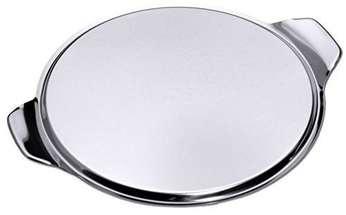 getgastro Tortenplatte aus Edelstahl 18/0, mit zwei Griffen/in leichter (0,4 mm) oder in mittelschwerer Ausführung (0,7 mm) | ERK (Leichte (0,4mm) Ausführung)