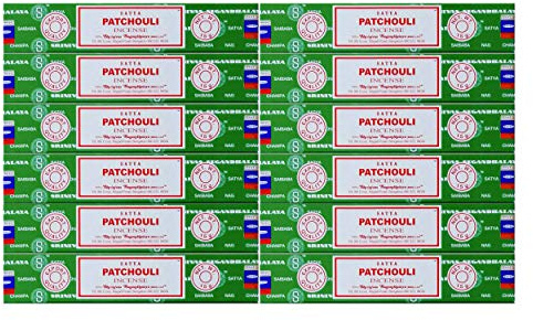 Satya Nag Champa Patchouli Incense Sticks, 12 Count
