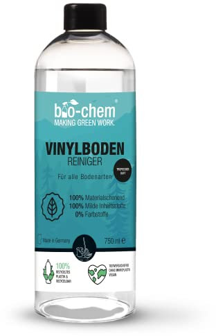 bio-chem Vinyl-, PVC- und PU-Bodenreiniger - 750 ml - Konzentriertes Reinigungsmittel für die materialschonende Reinigung von PVC-Designbelag, Vinyl-, Linoleum- und Laminatböden aller Arten