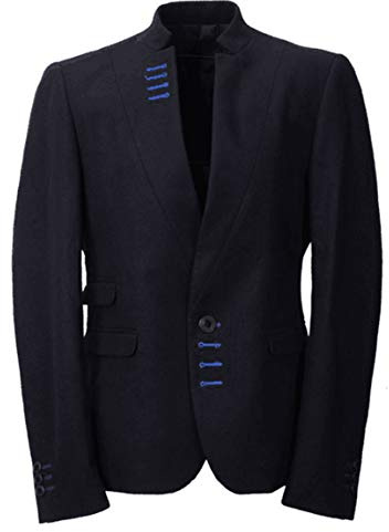 YYI Herren Jacke Anzug Blazer Stehkragen EIN-Knopf-Anzüge Coat Business Jacke