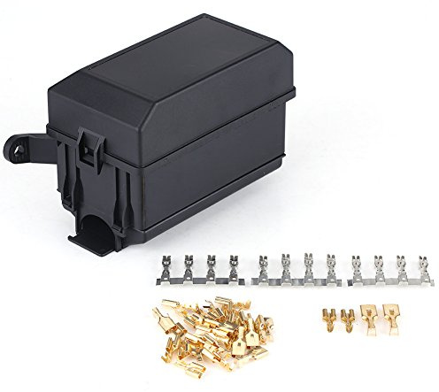 Kit de bloc de relais étanche pour voiture 12 V - Support de relais à 6 voies - Boîte à 12 fentes pour SUV et camion de ramassage hors route