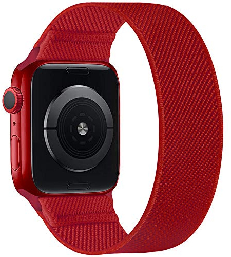 5-pack ENJINER Sport Loop Band kompatibelt med Apple Watch 38 mm 40 mm 41 mm 42 mm 44 mm 45 mm iWatch SE Series 7 6 5 4 3 2 1, nylonväv kvinnor män stretchigt elastiskt flätat ersättningsarmband rem