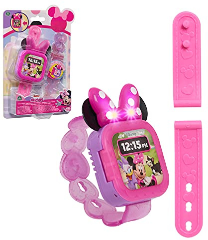 Disney Junior Minnie Mouse Play Smart Watch with Lights and Sounds, 3-pieces, Pretend Play, Kids Toys for Ages 3 Up by Just Play