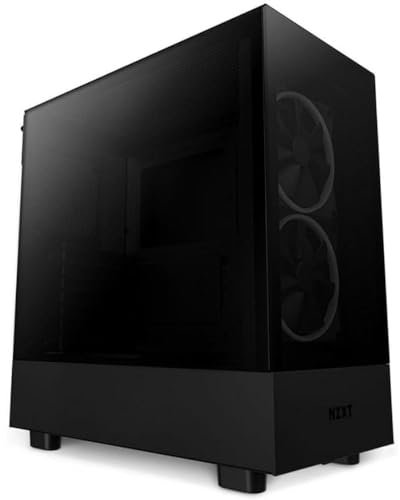 NZXT H5 Elite - CC-H51EB-01 - ATX Mid Tower PC Gaming Case - Front I/O USB Type-C Port - Quick-Release Tempered Glass Side Panel - Black
