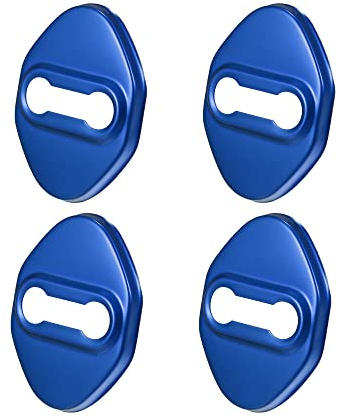 X AUTOHAUX Stainless Steel Door Lock Latches Cover for Ford Explorer 2020 | Protector Caps, Blue, 4pcs, for Ford Focus 2019-2021