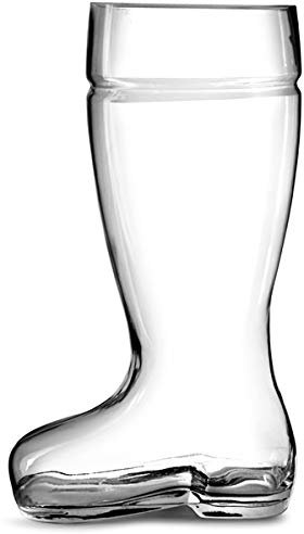 Hyper Mart Classic Glass Beer Mugs Various Pub Bar Style Tankards Stein Glasses - Set of 2 (Boot Glass - One Pint)