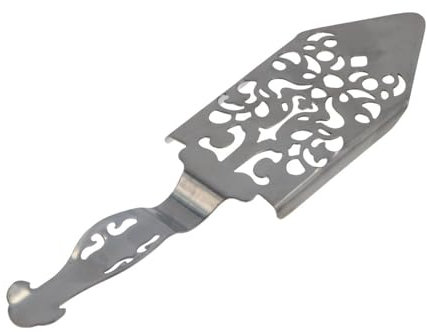 Pokinge Stainless Steel Absinthe Spoons,Vintage Hollow Wormwood Cocktail Bar Glass Cup Drinking Filter Cocktail Tea Coffee Stirring Slotted Spoon Bar Tool