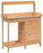 vidaXL Table de Rempotage avec Armoire, Table de Plantation avec Rangement, Banc de Rempotage, Table à Plantes, Marron Bois Massif de Sapin