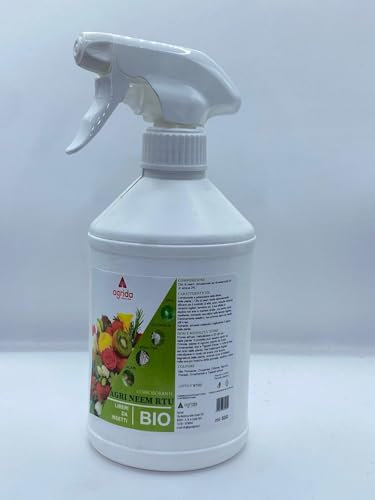 AGRIDA AGRI NEEM olio di neem pronto all'uso, 500 ml, repellente naturale per afidi, pidocchi, cocciniglie e altri insetti