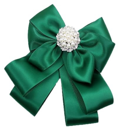 JDYaoYing Vorgebundene Schleife, Perlen, Fliege, elegante Schleifen-Brosche für Damen, Einheitsgröße, Polyester