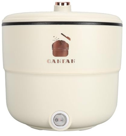 Olla Arrocera, Olla de Cocina Eléctrica Antiadherente de 1.8L, Mini Rice Cooker Multifuncional Guisar y Cocinar con Vaporizador de Alimentos de Doble Capa para Fideos, Sopa, Guisado Al Vapor (EU Plug)