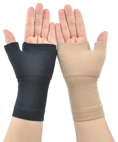 Atan Compression Wrist and Thumb Support for Arthritis, Carpal Tunnel, Joint Pain, Sprain, Sports, Hand Instability| Improve Circulation| Breathable, Ergonomic, and Supportive, 1 Pair (Beige, XL)