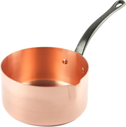 Cuisine Romefort | Kupferkasserolle Induktion für Karamell Ø 16 cm Durchmesser, Zuckertopf (Kupfer Induction)