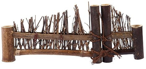 PRETYZOOM Japanischen Stil Mini Folding Screen Holz Zaun Decor Bonsai Ornament Landschaft Hause Dekorative