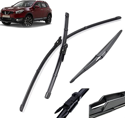Wiper Front & Rear Wiper Blades Set,For Nissan,For Qashqai J10 2006-2013 Windshield Windscreen Front Rear Window 24+15+12