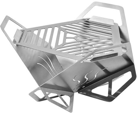 Disnace Barbecue Portatile in Acciaio Inossidabile, Mini Barbecue a Carbonella Stufa da Campeggio, Griglia Pieghevole per Barbecue Include Borsa per Trasporto, Ideale per Campeggio Picnic e Giardino