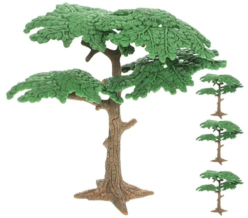 NUOBESTY 4Pcs Miniature Tree Decorations Simulated Pine and Cypress Landscape Model Trees for Mini Gardens Christmas Decor and Children S Craft Play