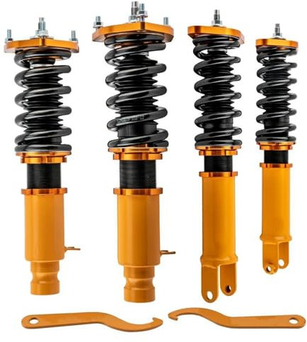 SQOFJGIGN Ammortizzatori Auto Kit Sospensioni Ammortizzatori Coilover Anteriori Posteriori per M35x M45x G35x G37x AWD Molle Regolabili in Altezza Montanti Coilover Sospensione Pneumatica