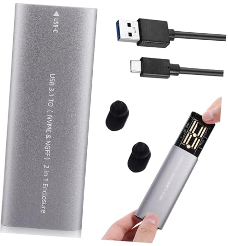 DIYEAH Portable External SSD Dual Protocol Type-c 3.1 Aluminum Alloy | Nvme Ngff B-key and B-key Key Models, Laptop and Smart Tv Use, Daily Office Data Transfer