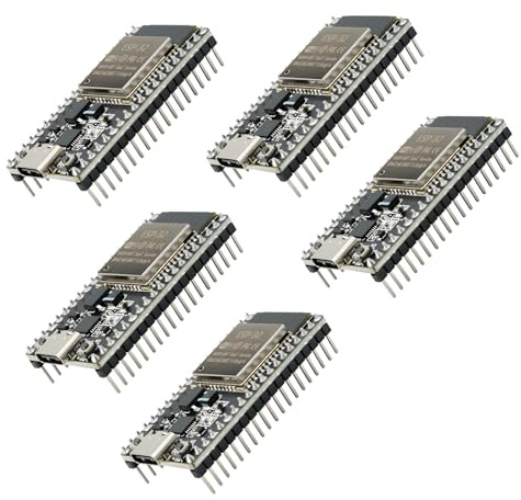 APKLVSR Per ESP32 ESP32S Lua, scheda di sviluppo per ESP32 NodeMCU-32S Lua, Dual Mode 2.4 GHz WiFi + Bluetooth, ESP32 USB C 38 pin con chip CP2102 per Arduino (5 pezzi)